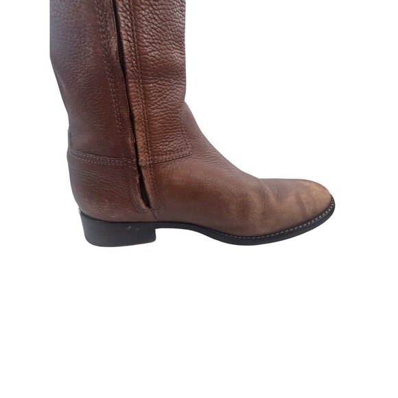 Tory Burch 'Jolie' Leather Logo Riding Boot Carmel Size 6 37 EU Fast Shipping - Picture 4 of 16